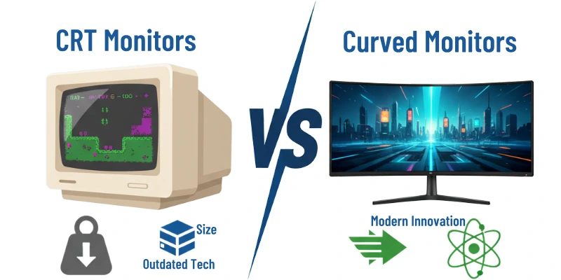 Crt Monitors Vs Curved Monitors Crt Monitors Vs Curved Monitors